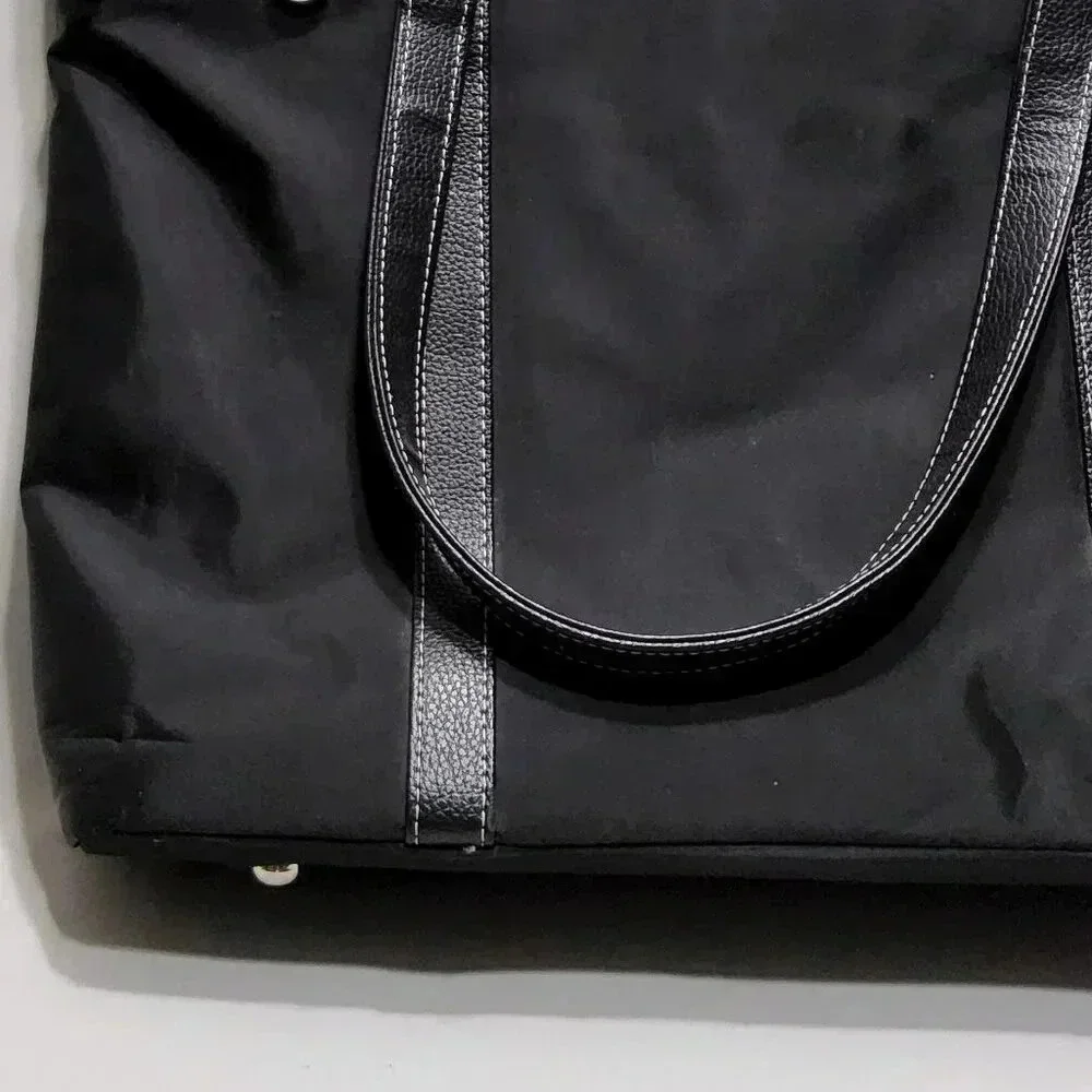 Mobile Edge Ultra Tech Laptop Bag Leather Trim Business Computer Women's Black